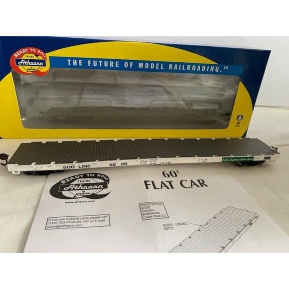 Athearn 97822 HO SOO Line 60' Ready-to-Run Flat Car #5505 with Box - Picture 4 of 10